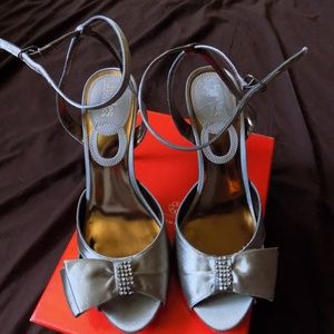 Charles by Charles David Taupe Satin Sandal